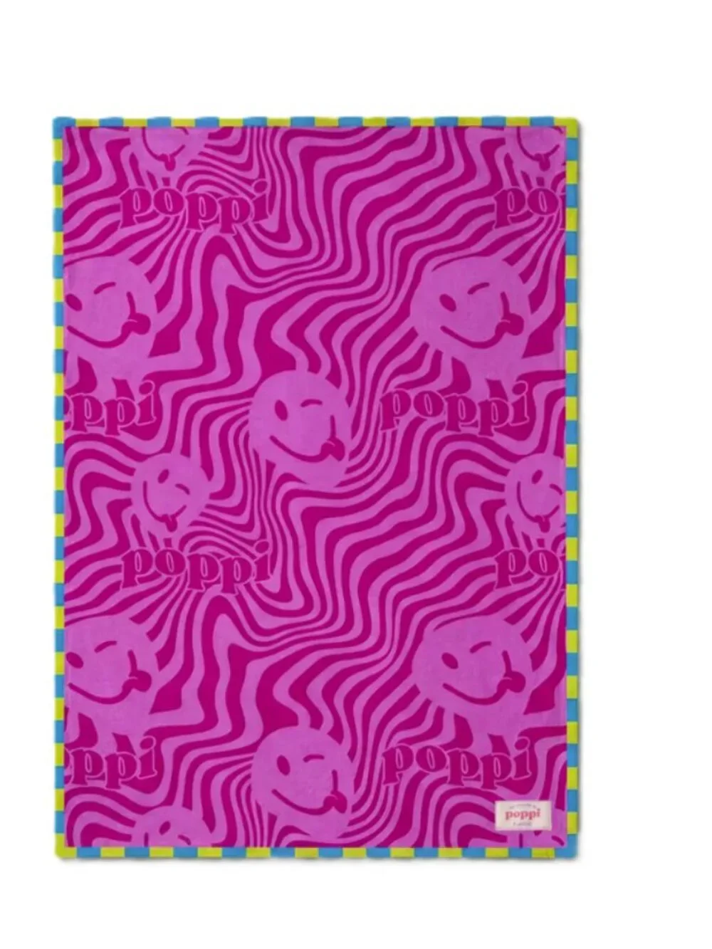 Poppi Pink Allover Print Knitted Dorm Throw Blanket 50x60